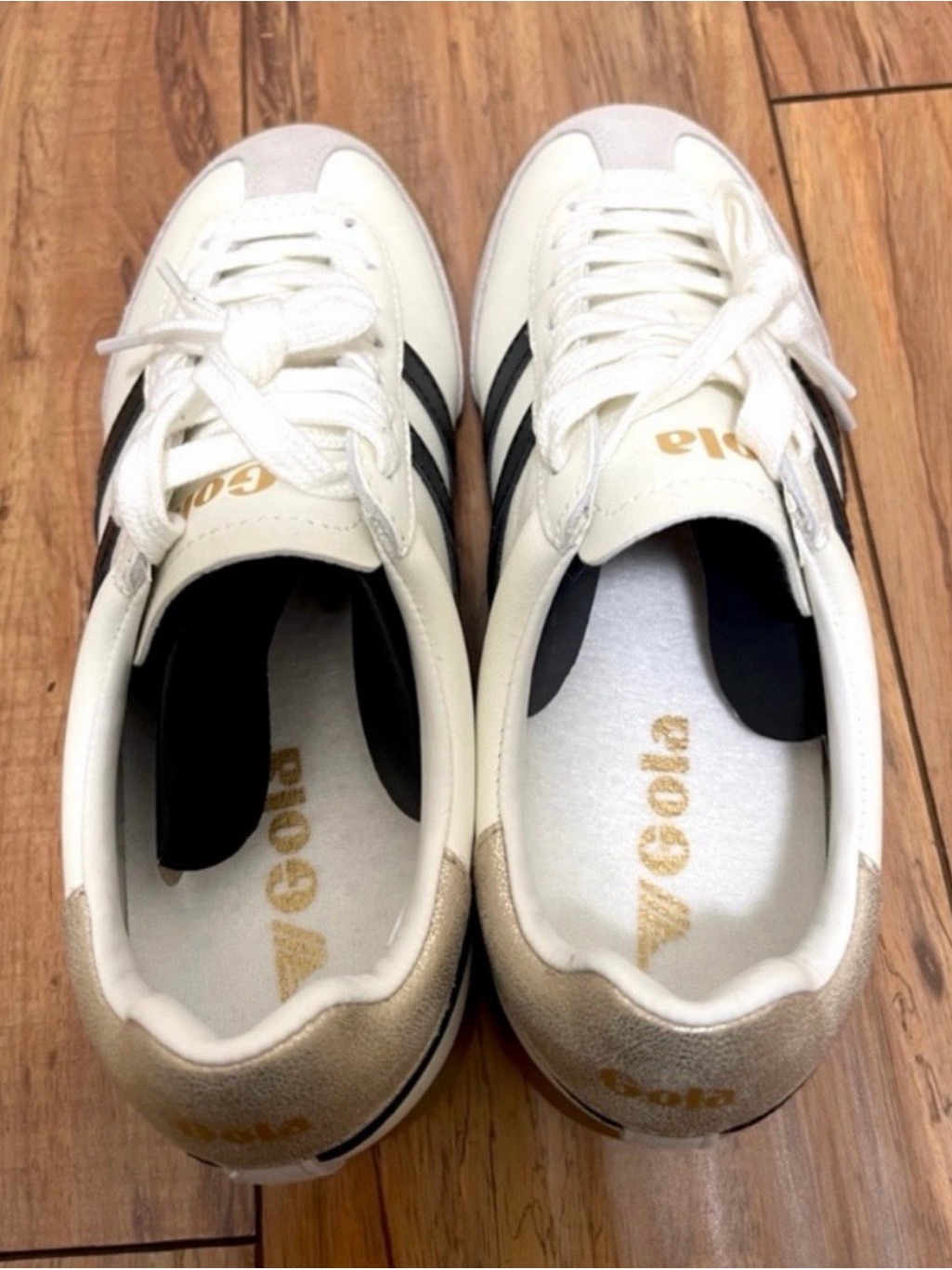 Gola Torpedo Sneaker With Black Stripes And Gum Sole — image 3 of 4